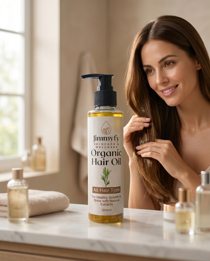 Jimmyfy Organic Hair Oil – Natural Hair Growth & Hair Fall Control