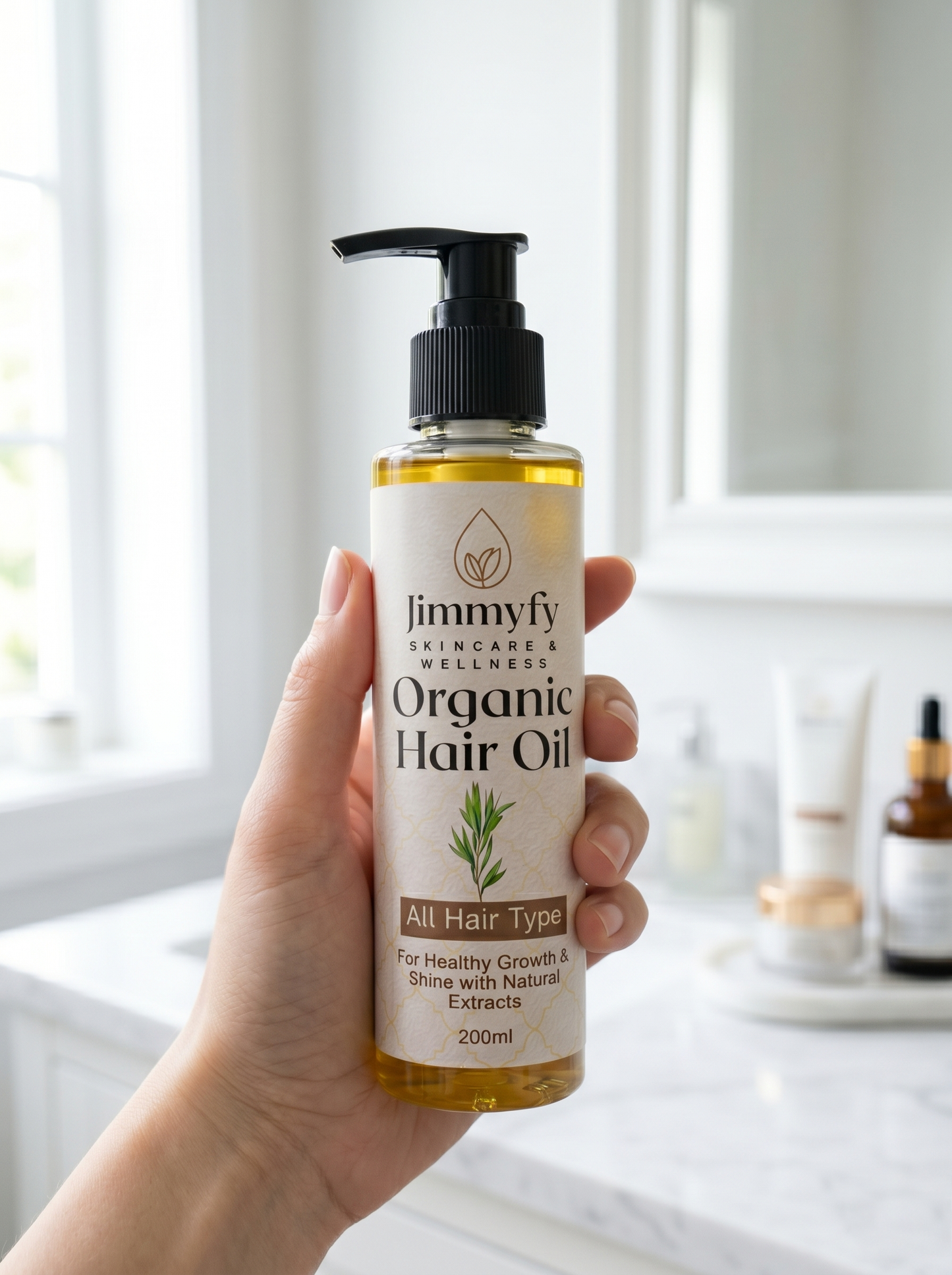 Jimmyfy Organic Hair Oil – Natural Hair Growth & Hair Fall Control